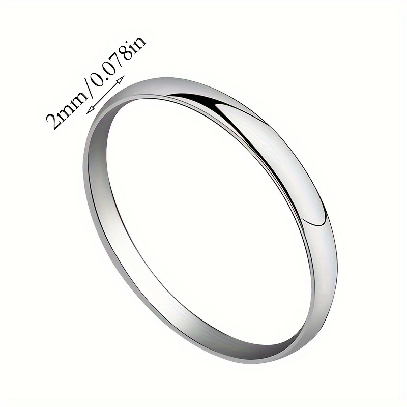 Stainless Steel Stackable Ring February Birthstone Jewelry